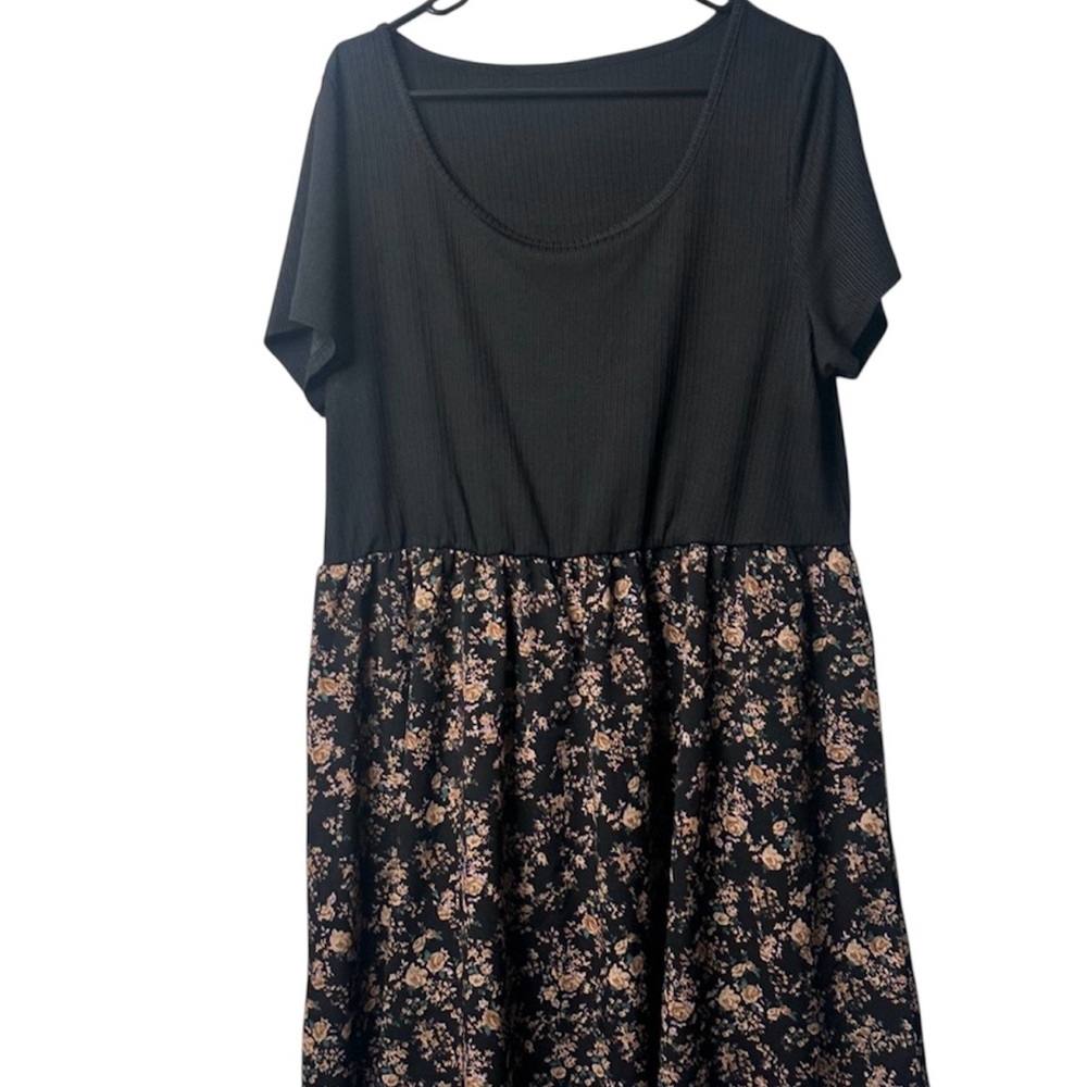 Floral Black Dress